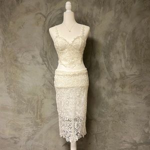 White Lace Two-Piece Dress! NWOT
